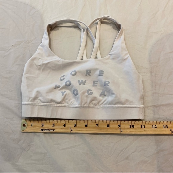 Lululemon x Core Power Yoga Energy Bra White size 4 W2540S - Picture 2 of 7